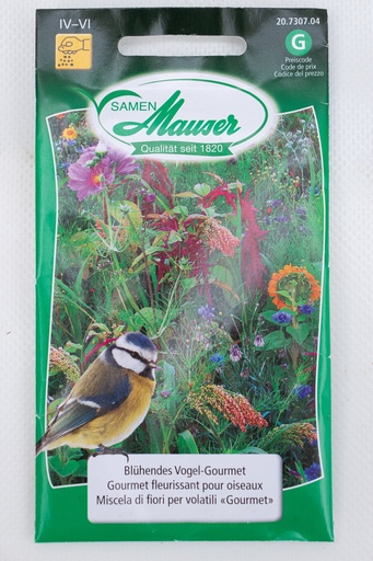 Gourmet fleurissant pour oiseaux