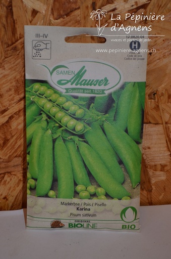Petits pois ridés 'Karina'